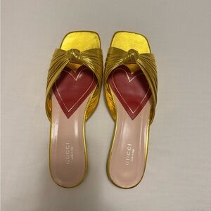 Gucci Gold Women's Slide Sandals